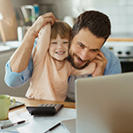 Woman and Child Researching on Phone